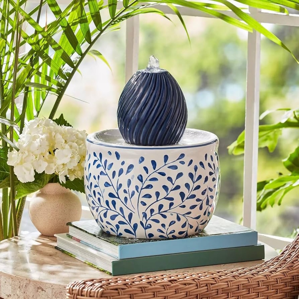 Amazon Blue and White Ceramic Art Piece